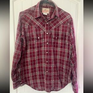 Vintage Wrangler Pearl snap Western Shirt Size Mens Small